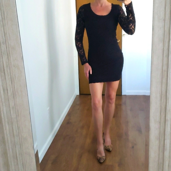 Black Lace Dress, Size Med - Picture 1 of 9